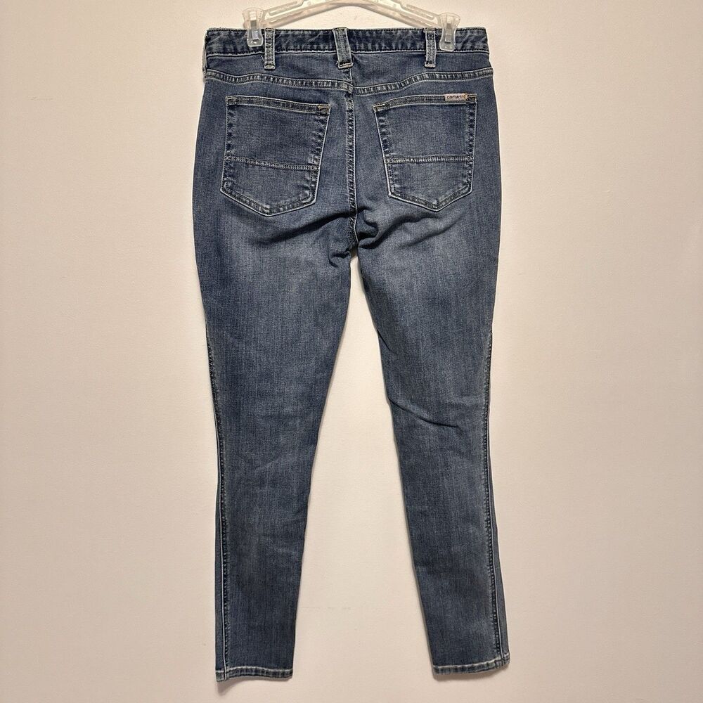 Womens Carhartt Layton Slim Fit Skinny Leg Denim Jeans 8 Regular Western Work - Picture 6 of 9